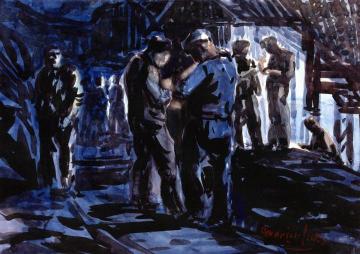 Coal Miners Artwork by George Benjamin Luks