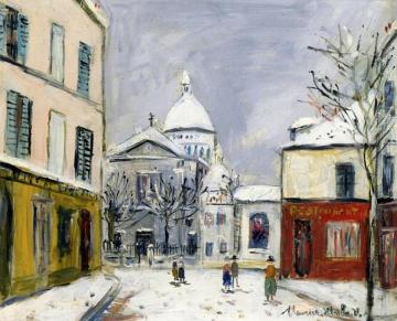 Sacre Coeur in the Snow Artwork by Maurice Utrillo