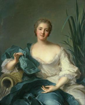 Portrait of Madame Marie-Henriette Berthelot de Pléneuf Artwork by Jean-Marc Nattier