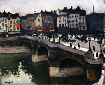 The Pont Neuf, Grey Weather, Paris Artwork by Albert Marquet