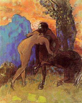 Woman and Centaur Artwork by Odilon Redon