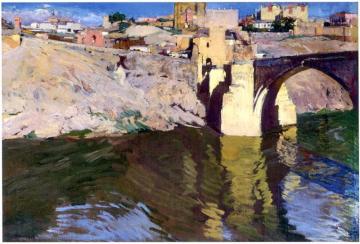 San Martin Bridge at Toledo Artwork by Joaquin Sorolla y Bastida