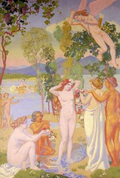 Cupid In Flight Is Struck By The Beauty Of Psyche Artwork by Maurice Denis