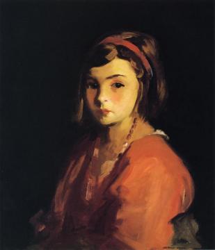 Agnes In Red (agnes Schleicher) Artwork by Robert Henri