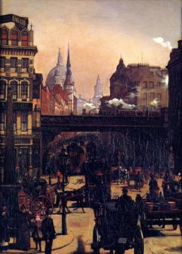Ludgate Hill Artwork by Wilhelm Trübner