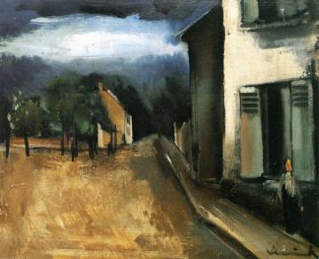Entrance To A Village Artwork by Maurice De Vlaminck