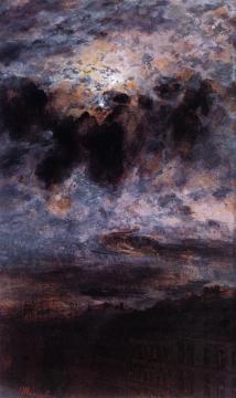 Looking At The Moon Artwork by Adolph von Menzel