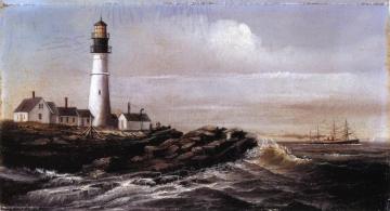 Portland Headlight, Maine Artwork by William Aiken Walker