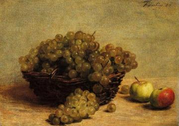 Nature Morte: Raisin et Pommes d'Api Artwork by Henri Fantin-Latour
