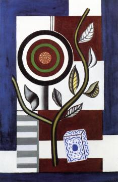 Composition with Foliage Artwork by Fernand Léger
