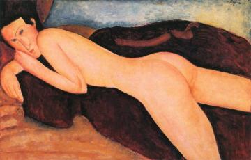 Reclining Nude from the Back Artwork by Amedeo Modigliani