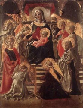 Madonna and Child Enthroned with Saints Artwork by Fra Filippo Lippi