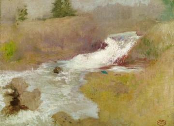 The Cascade In Spring Artwork by John Twachtman