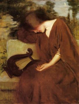 Woman With A Harp Artwork by Francis Day