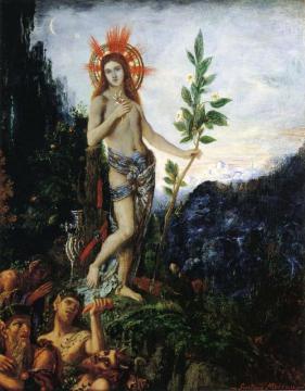 Apollo And The Satyrs Artwork by Gustave Moreau