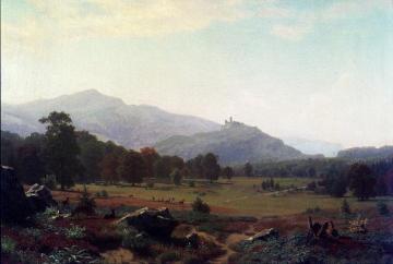 Autumn in the Conway Meadows Looking towards Mount Washington, New Hampshire Artwork by Albert Bierstadt
