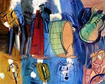 Mexican Musicians Artwork by Raoul Dufy