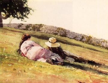 On the Hill Artwork by Winslow Homer