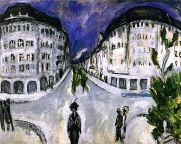 Street At Schöneberg City Park Artwork by Erich Heckel