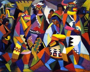 Indian Festival In Arizona Artwork by Jan Matulka