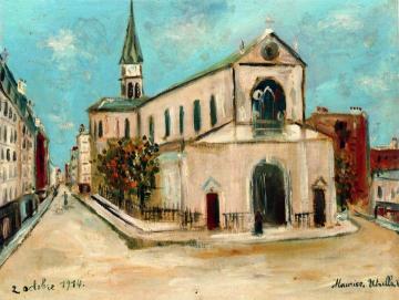 Notre-Dame de Clignancourt Artwork by Maurice Utrillo