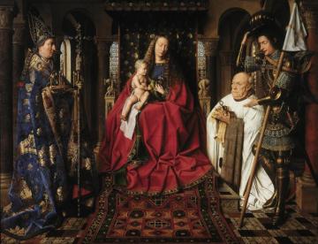 The Virgin And Child With Canon Van Der Paele Artwork by Jan van Eyck