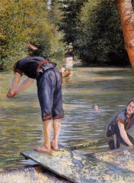 Bathers Artwork by Gustave Caillebotte