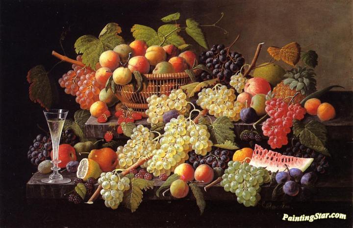 Still Life with Fruit Artwork by Severin Roesen