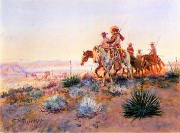 Mexican Buffalo Hunters Artwork by Charles Marion Russell