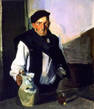 Basque Drinker Artwork by Joaquin Sorolla y Bastida