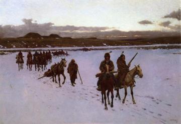 Departure For The Buffalo Hunt Artwork by Henry F. Farny