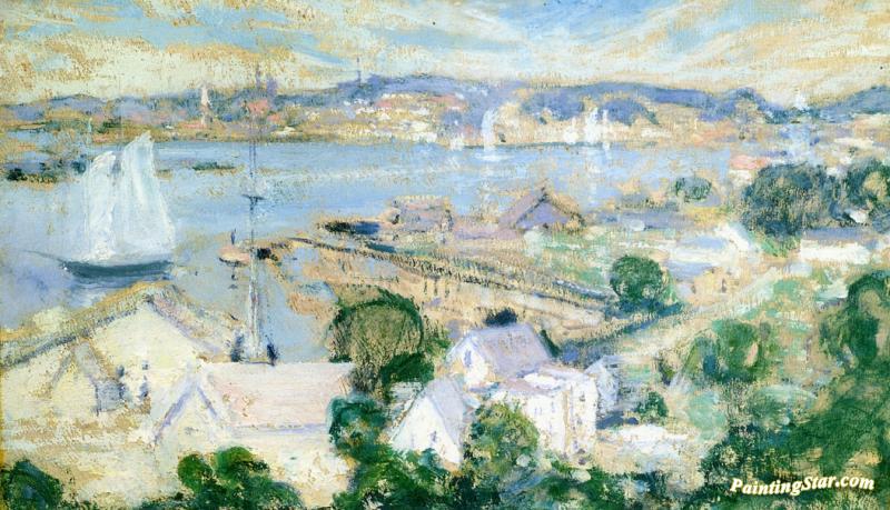 Gloucester Harbor Artwork by John Twachtman