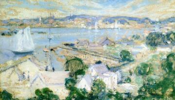 Gloucester Harbor Artwork by John Twachtman