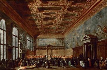 The Doge Of Venice Giving Audience In The Sala Del Collegio In The Doge’s Palace Artwork by Francesco Guardi