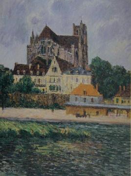 The Auxerre Cathedral Artwork by Gustave Loiseau