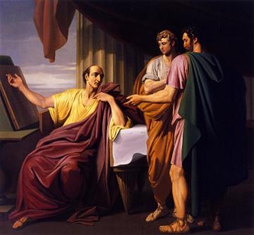 Caesar Reading the History of Alexander's Exploits Artwork by Benjamin West
