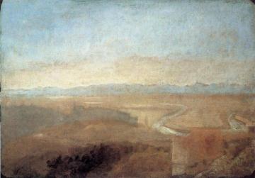 Hill Town on the Edge of the Campagna Artwork by Joseph Mallord William Turner