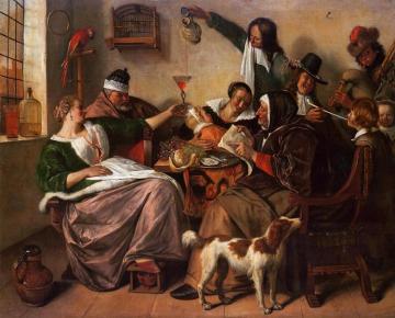 As the Old Sing, So Pipe the Young Artwork by Jan Steen
