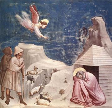 Scenes From The Life Of Joachim: 5. Joachim's Dream (cappella Scrovegni (arena Chapel), Padua) Artwork by Giotto di Bondone