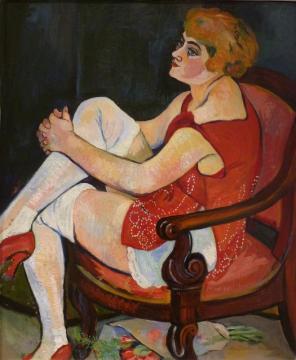 Woman In White Stockings Artwork by Suzanne Valadon