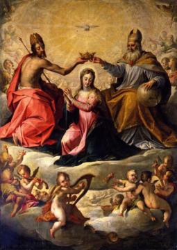 The Coronation of the Virgin Artwork by Hans von Aachen