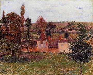 Farm at Basincourt Artwork by Camille Pissarro