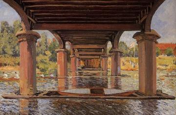 Under the Bridge at Hampton Court Artwork by Alfred Sisley