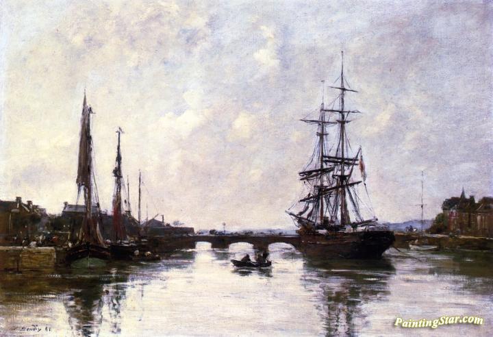 The Bridge over the Touques at Trouville Artwork by Eugène-Louis Boudin
