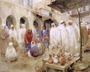 Arab Marketplace Artwork by Anna Mary Richards Brewster
