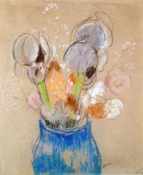 Bouquet of Flowers, Irises Artwork by Odilon Redon