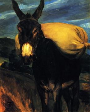 Donkey With Sack Of Flower Artwork by Wilhelm Trübner