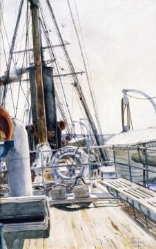 On the Deck Artwork by Frederick Childe Hassam