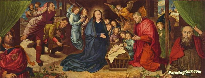 The Nativity With Shepherds Artwork by Hugo van der Goes