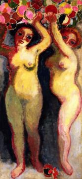 Two Nudes With Balloons Artwork by Kees Van Dongen